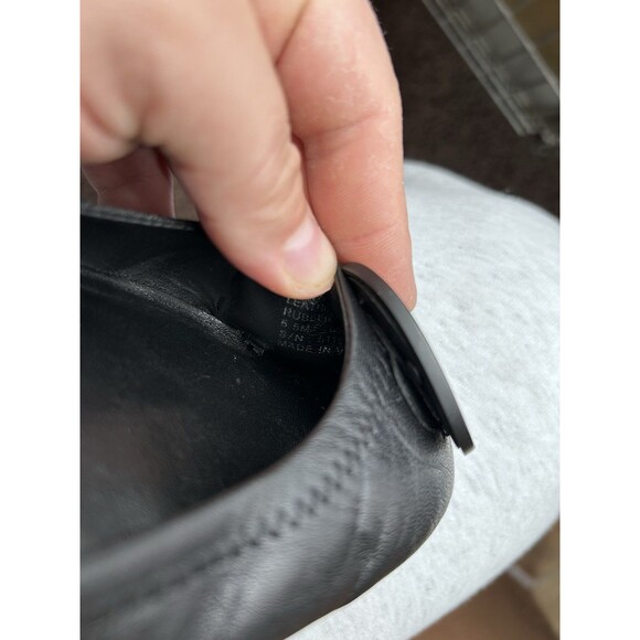 Tory Burch Matte Black Minnie Travel Ballet Flats Womens 6.5 Worn See Pics - Picture 11 of 11
